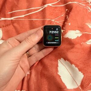 Smartwatch with Black and Silver Design